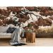 Обои виниловые на флизелине Design Studio 3D Picturesque Большое ветвистое дерево в оранжевом цвете Шелк (PRS-014)