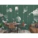 Обои виниловые на флизелине Design Studio 3D Line Style Абстрактные серебрянные планеты с облаками Бетон (LST-053)