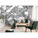 Обои виниловые на флизелине Design Studio 3D Line Style Черно-белый переплет из линий Лен (LST-010)