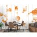 Обои виниловые на флизелине Design Studio 3D Line Style Абстрактные золотые планеты с облаками Лен (LST-055)