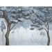 Обои виниловые на флизелине Design Studio 3D Picturesque Молодые деревья в голубых тонах Лен (PRS-006)