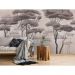 Обои виниловые на флизелине Design Studio 3D Picturesque Высокие деревья в бежевых тонах Лен (PRS-015)