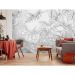 Обои виниловые на флизелине Design Studio 3D Line Style Чёрно-белые леопарды в листве Аурум (LST-040)