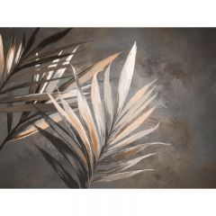 Обои виниловые на флизелине Design Studio 3D Avangard Ветви мелом в тёплых тонах Сильвер (Silver) (AVG-025)