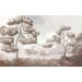 Обои виниловые на флизелине Design Studio 3D Picturesque Художественные деревья в бежевых тонах Кракелюр (PRS-002)