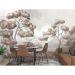 Обои виниловые на флизелине Design Studio 3D Picturesque Художественные деревья в бежевых тонах Кракелюр (PRS-002)