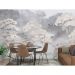 Обои виниловые на флизелине Design Studio 3D Picturesque Деревья в утреннем тумане Кракелюр (PRS-007)
