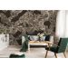 Обои виниловые на флизелине Design Studio 3D Line Style Переплет из линий в кофейных тонах Холст Золото (LST-009)