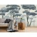 Обои виниловые на флизелине Design Studio 3D Picturesque Высокие деревья в зелёных тонах копия Холст Золото (PRS-016)