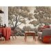 Обои виниловые на флизелине Design Studio 3D Picturesque Деревья в светло-коричневых тонах Холст Серебро (PRS-004)