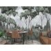 Обои виниловые на флизелине Design Studio 3D Picturesque Смешанный лес в зелёных тонах Холст Серебро (PRS-019)