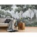 Обои виниловые на флизелине Design Studio 3D Picturesque Смешанный лес в зелёных тонах Холст Серебро (PRS-019)