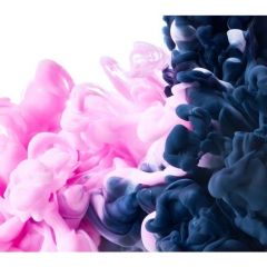 Обои виниловые на флизелине Design Studio 3D Флюидная дымка Соединение цветов Холст Серебро (FLD-012)