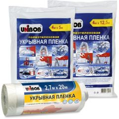 Укрывная пленка с малярной лентой Unibob (Унибоб) 10 мкм 1,4х33 м