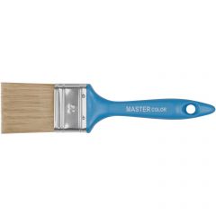 Кисть Master Color (Мастер Колор) флейцевая, толщ, 13 мм, ПЭТ-щетина, нерж, обжим, пласт, ручка, ширина 50 мм 30-0203