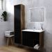 Тумба Viant Люксембург 60, VLUX60ELCH-T2YP 580х600х468 подвесная, 2 ящ., черная (под раковину ЭЛИНА 60)