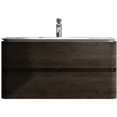 База под раковину Am.Pm (Ам.Пм) Sensation, текстурированная, 100 см ящики, табачный дуб, M30FHX1002TF