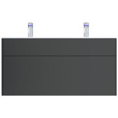 База под раковину Am.Pm Inspire V2.0, подвесная, 120 см 3 ящика, push-to-open, графит матовый, M50AFHX1203GM
