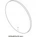 Зеркало круг Am.Pm (Ам.Пм) X-Joy с интерьерной LED подсветкой, 60 см серый металлик, M85MOX40601S