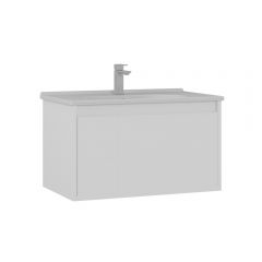 Тумба с раковиной Orka (Орка) Likya 80 подвесная, белый матовый 5002492