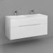 Тумба под раковину Jorno (Жорно) Modul 120 см подвесная белый (без раковины) (Mоl.01.122/P/W)