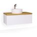 Тумба под раковину Jorno (Жорно) Solis 100 см подвесная белый (без раковины) (SolN.01.100/P/W/JR)