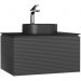 Тумба под раковину Jorno (Жорно) Stone 100 см антрацит (без раковины) (Stn.01.100/P/A/JR)