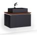 Тумба под раковину Jorno (Жорно) Strong 80 см антрацит (без раковины) (Str.01.80/P/A)