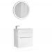 Тумба под раковину Jorno (Жорно) Folk 65 см подвесная белая (без раковины) (Folk.01.65/P/W/JR)