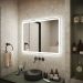 Зеркало для ванной комнаты Sancos City 900х700 мм, c подсветкой, (CI900)