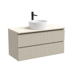 Тумба подвесная Sancos Snob T 995х445х500 мм, c двумя ящиками оснащенными доводчиками, Beige Soft, (без раковины) (SNT100CE)