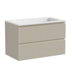 Тумба подвесная Sancos Snob R 790х445х500 мм, c двумя ящиками оснащенными доводчиками, Beige Soft, (без раковины) (SNR80CE)