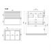 Тумба подвесная Sancos (Санкос) Delta 590х445х500 мм, c двумя ящиками оснащенными доводчиками, дуб светлый/белый, (без раковины) (DL60W)