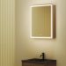 Зеркальный шкаф для ванной комнаты Sancos (Санкос) Mirror 590х150х740 мм, с LED подсветкой, цвет дуб чарльстон, (MI60ECH)