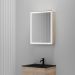 Зеркальный шкаф для ванной комнаты Sancos (Санкос) Mirror 590х150х740 мм, с LED подсветкой, цвет дуб галифакс натуральный, (MI60EG)