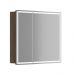 Зеркальный шкаф для ванной комнаты Sancos Mirror 890х150х740 мм, с LED подсветкой, цвет дуб чарльстон, (MI90ECH)