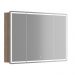 Зеркальный шкаф для ванной комнаты Sancos (Санкос) Mirror 1190х150х740 мм, с LED подсветкой, цвет дуб галифакс натуральный, (MI120EG)