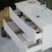 Тумба подвесная Sancos Norma 2.0 1190х450х500 мм, c двумя ящиками оснащенными доводчиками, белый глянец, (без раковины) (NR2.120-1W)