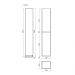 Шкаф-пенал Sancos (Санкос) Libra Floor напольный, дуб чарльстон, 350х300х1870мм, (PLB35FECH)