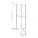 Шкаф-пенал Sancos (Санкос) Libra Floor напольный, белый глянец, 350х300х1870 мм, (PLB35FW)