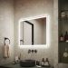 Зеркало для ванной комнаты Sancos City 800х700 мм, c подсветкой, (CI800)