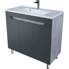 Тумба Stella Polar (Стелла Поляр) Абигель 90, SP-00001126 серый, цемент