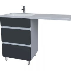 Тумба напольная Stella (Стелла) Polar Корделия 60, SP-00001043 Серый, Белый