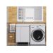 Тумба под стиральную машину Uperwood Magenta, 50 см, напольная, белая, с дверцами