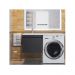 Тумба под стиральную машину Uperwood Magenta, 50 см, подвесная, черная, выдвижной ящик