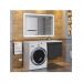 Тумба под стиральную машину Uperwood Magenta, 50 см, подвесная, черная, с дверцами