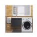 Тумба под стиральную машину Uperwood Magenta, 60 см, подвесная, черная, с дверцами
