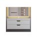 Тумба с раковиной для ванной Uperwood Modul, 100 см, подвесная, матовая, белая/графит