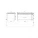 Тумба с раковиной для ванной Uperwood Modul, 100 см, подвесная, матовая, белая/графит