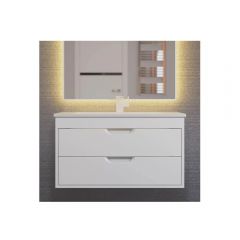 Тумба с раковиной для ванной Uperwood Modul, 80 см, подвесная, матовая, белая